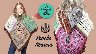 Como hacer unponcho en crochet llamado Nirvana [upl. by Idnew]