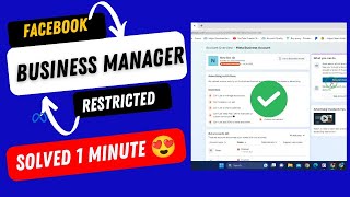 Facebook Business Manager Restricted 🚫  Solved in 1 Minute  Live Proof ✅  Facebook Disable [upl. by Leiahtan]