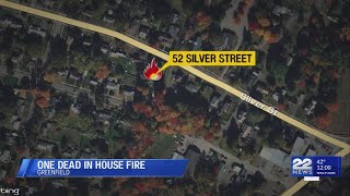 One person dies in Greenfield house fire on Silver Street [upl. by Mokas135]