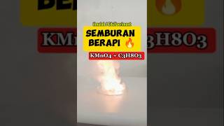 Reaksi antara kalium permanganat dengan gliserol 😲 kaliumpermanganat gliserol gliserin [upl. by Ahsitil660]