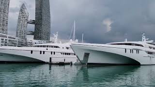 White Rabbit E 64m White Rabbit G 84m Goh Cheng Liang Largest TriHull Super Yacht in the World [upl. by Oiromed]