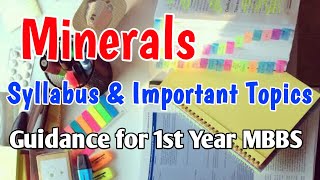 Minerals Syllabus Guidelines and Important Proff Questions Biochemistry Guidelines 1st year MBBS [upl. by Haret]