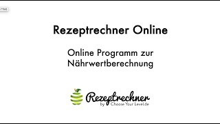 Nährwertberechnungsprogramm Online  Kostenlos Testen [upl. by Ahseinaj]