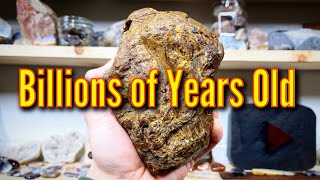 Seeing INSIDE an Ancient Fossil  Cutting Mary Ellen Jasper Stromatolite [upl. by Drofhsa]