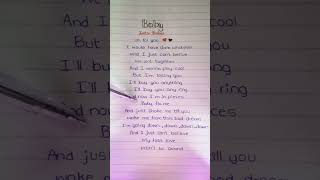 Baby song lyrics justinbieber lyrics shorts [upl. by Gosnell]