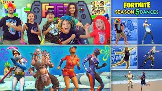 FORTNITE DANCE CHALLENGE in REAL LIFE 3 FUNnel V Fam Bahamas Season 4 amp 5 [upl. by Oigroig]