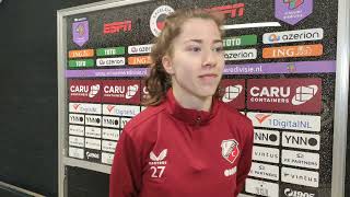 Nurija van Schoonhoven na afloop van de wedstrijd FC Utrecht  Excelsior [upl. by Acissev313]