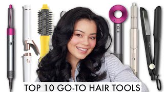 My top 10 GOTO hair tools of ALL TIME [upl. by Dowzall]