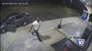 Man rams car into Plantation gas station moments before being shot by police [upl. by Attelrac]