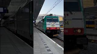 NMBS 186 196 comes with a set of I10 carriages with light greeting through Utrecht Central Station [upl. by Oilasor]