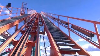 Hair Raiser Roller Coaster POV Ocean Park Hong Kong BampM Floorless OnRide [upl. by Maurer]