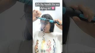 Lets try havells 5 in one styling kit  चलो आज हम हैवल्स ५ इन १ स्टाइलिंग kit hairstyle curls [upl. by Ramos]