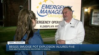 Beggs Smudge Pot Explosion Injures Five [upl. by Hiett]