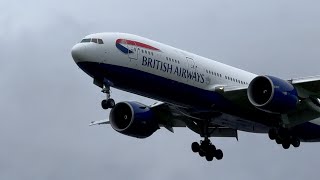 Heathrow Plane Spotting During Storm Ashley on 20th October stormashley planespotting heathrow [upl. by Eiramyma]