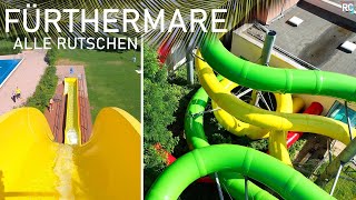 ALLE Wasserrutschen im Fürthermare  2024  Erlebnisbad amp Freibad Fürth [upl. by Persas]