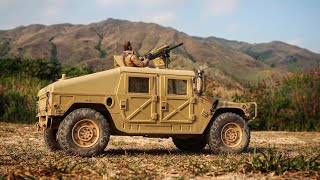 110 HG P408 RC Humvee  Countryside Bashing [upl. by Euqinor]