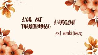 Lor est traditionLargent est ambitieux [upl. by Rahr]