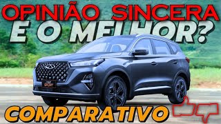 Tiggo 7 Sport é o MELHOR SUV Comparativo com Toyota Corolla Cross Jeep Compass e VW Taos VALE [upl. by Ahcila874]