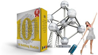 Brussels Atomium  3D Building Models [upl. by Azrim]