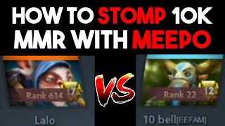 HOW TO DESTROY 10K MMR PLAYERS WITH MEEPO vs EternalEnvy [upl. by Orian]