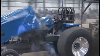 Big time tractor explosion in Shipshewana Indiana at the Midwest Winter Nationals 2022 [upl. by Swithbert520]