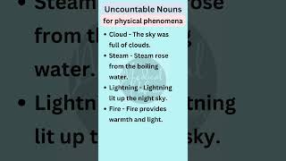 Uncountable Nouns In English Grammar english shorts [upl. by Abroms]