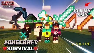 Minecraft Live  247 Minecraft Smp  Minecraft Live Hindi  Java  Pe [upl. by Remsen742]