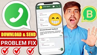 How to Fix Whatsapp Download Problem  Whatsapp Voice Message Problem Solve Whatsapp Download Field [upl. by Comstock]