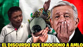 NIÑO EMOCIONA A AMLO Y A MEXICO CON ESTE APASIONADO DISCURSO [upl. by Noslen453]