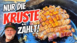 Krustenbraten mit Dunkelbiersoße  so einfach geht‘s im Dutch Oven [upl. by Mehala]