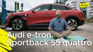 Audi etron Sportback 55 quattro Das vollelektrische Schwergewicht im Langstreckentest [upl. by Eeralih]