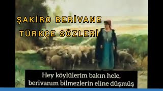 Şakiro Berivane  Türkçe Sözleri [upl. by Homans]