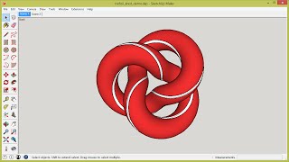 How to Sketchup a Trefoil quotCandyquot Knot Draw Ring demo [upl. by Anivlis233]