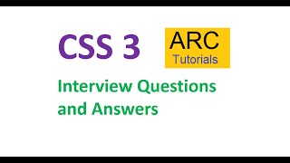 CSS Interview Questions and Answers  CSS Interview Questions for Freshers and Experienced [upl. by Lexine146]