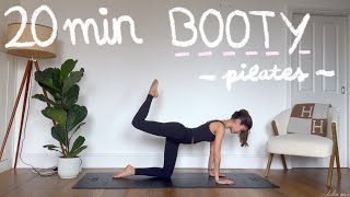 20MIN pilates booty workout  roundampfirm booty wno equipment  LIDIAVMERA [upl. by Adallard712]