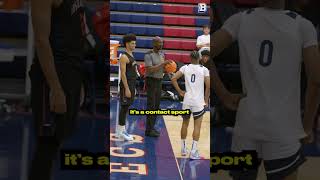 Is basketball a contact sport 🤔 basketball aau collegebasketball micd micdup sports [upl. by Jehial]