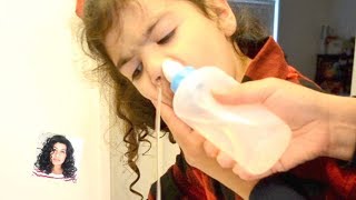 Nasal Lavage  How to use nasal Lavage on Kids  Clear Stuffy Nose [upl. by Colley]