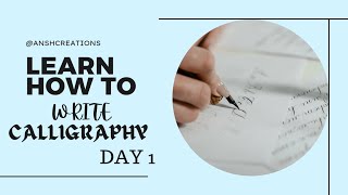 Day 1 How to Write easy fonts for Begginers [upl. by Ellord]