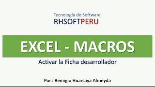 como crear macros en excel  Parte 1 [upl. by Atiuqin]