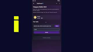 Telegram Wallet 2024  Tapswap Code  StepbyStep Guide to Telegram Wallet 2024 Quick Tutorial for [upl. by Drhcir337]