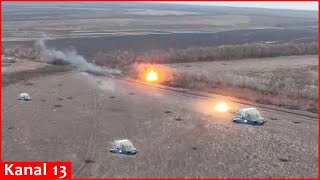 Attacking with a quotmixquot of old T72 and new T84 tanks Ukrainian troops advance in Kupiansk [upl. by Amos]