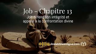 Job  chapitre 13  Job défend son intégrité et appelle à la confrontation divinelirelabiblebible [upl. by Einreb]