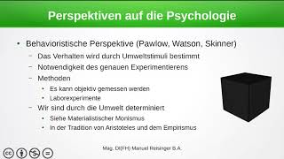 Psychologie  Einführung  Perspektiven der Psychologie [upl. by Joacimah]