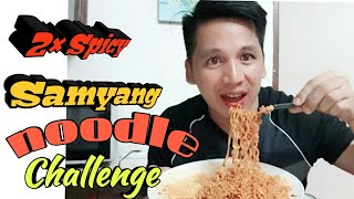 Samyang Noodles Challenge 2x Spicy eating show [upl. by Miki]