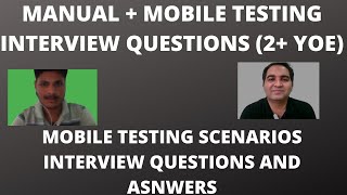 Manual Testing Interview Questions and Answers  Mobile Testing Mock Interview [upl. by Chin]