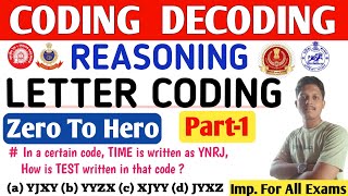 Coding Decoding Reasoning Concept  Basic Letter Coding Reasoning  SSC GD Reasoning  For All Exams [upl. by Jeu]