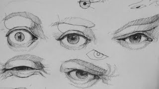 Pen amp Ink Drawing Tutorials  How to draw realistic eye expressions [upl. by Rena822]