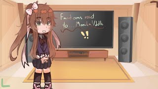 🌟 Fandoms react to Monika  ddlc ddlcmonika monika omori reacts reactto 💫 [upl. by Kos548]