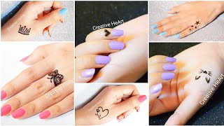 Cute Mehndi Tattoos❤️  6 Different types of Mehndi Tattoo Designs for Beginners [upl. by Gnas]