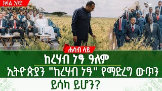 ከረሃብ ነፃ ዓለም ፣ ኢትዮጵያን quotከረሃብ ነፃquot የማድረግ ውጥን ይሳካ ይሆን  ክፍል 1  ሐሳብ ላይ [upl. by Berky]